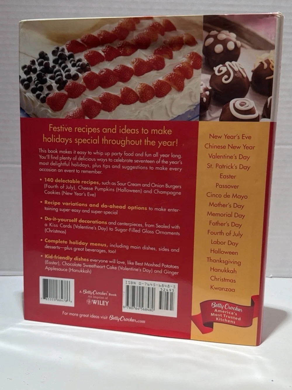 Betty Crocker Celebrate! Cookbook - Red and Pink Cover